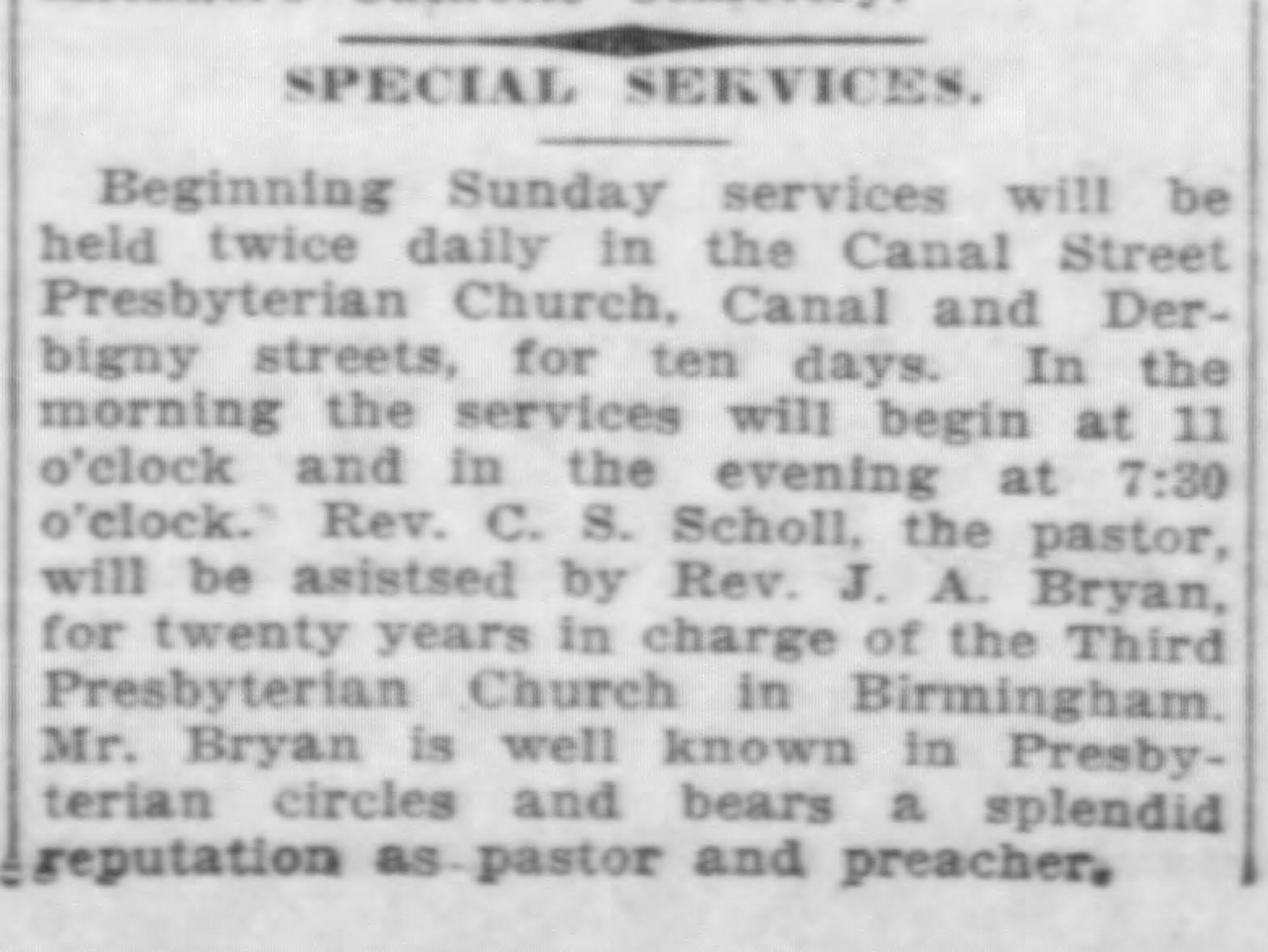 Revival Services Begin